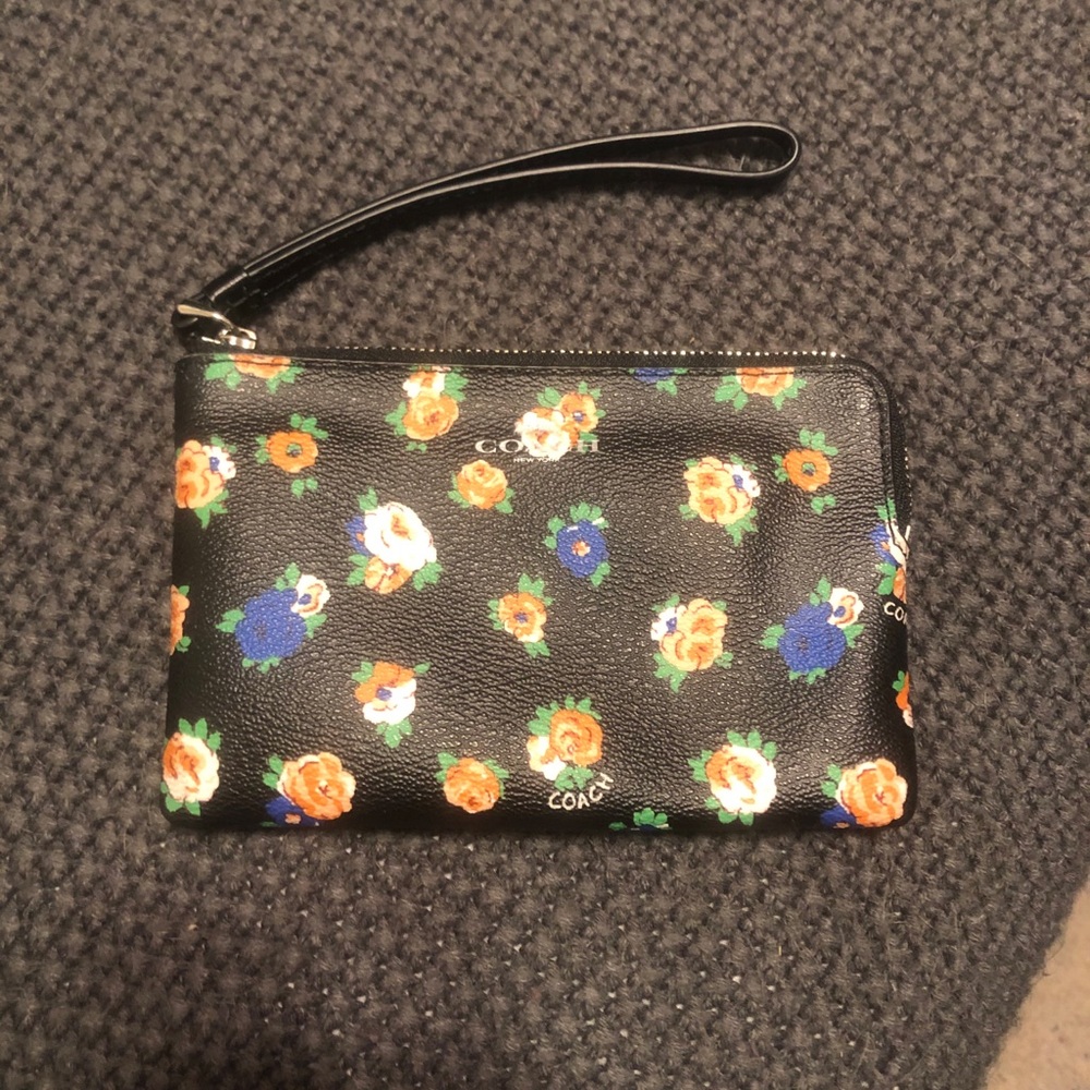 Floral coach wristlet